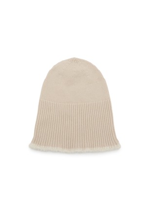 Main View - Click To Enlarge - BARRIE - Contrast Trim Ribbed Cashmere Beanie