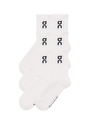 Main View - Click To Enlarge - ON - High Logo Socks — Set of 3