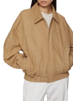  - NOUR HAMMOUR - Dalma Suede Bomber Jacket