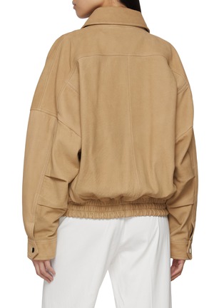 Back View - Click To Enlarge - NOUR HAMMOUR - Dalma Suede Bomber Jacket