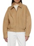 Main View - Click To Enlarge - NOUR HAMMOUR - Dalma Suede Bomber Jacket