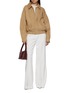 Figure View - Click To Enlarge - NOUR HAMMOUR - Dalma Suede Bomber Jacket