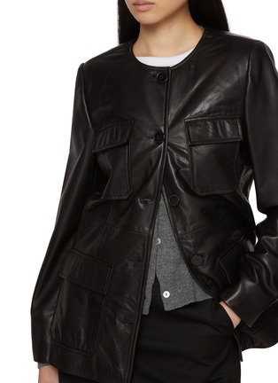  - NOUR HAMMOUR - Four Pocket Leather Jacket