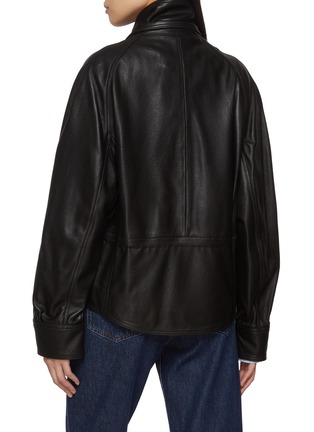 Back View - Click To Enlarge - NOUR HAMMOUR - Double Breasted Leather Jacket
