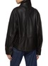 Back View - Click To Enlarge - NOUR HAMMOUR - Double Breasted Leather Jacket