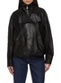 Main View - Click To Enlarge - NOUR HAMMOUR - Double Breasted Leather Jacket