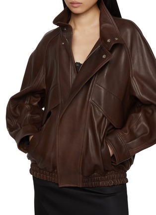  - NOUR HAMMOUR - Zip Up Leather Jacket