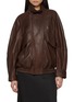 Main View - Click To Enlarge - NOUR HAMMOUR - Zip Up Leather Jacket