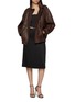 Figure View - Click To Enlarge - NOUR HAMMOUR - Zip Up Leather Jacket