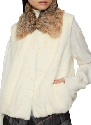 Figure View - Click To Enlarge - CHEVITE - Lynx Fur Collar Scarf