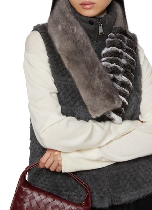 Figure View - Click To Enlarge - CHEVITE - Mink Chinchilla Fur Muffler Scarf
