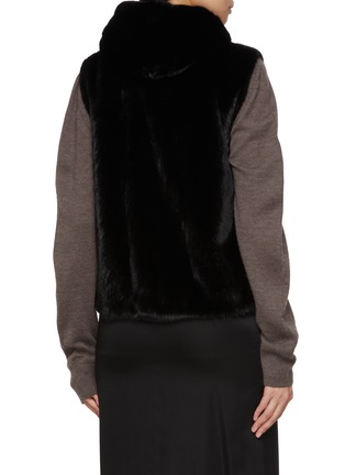 Back View - Click To Enlarge - CHEVITE - Hooded Mink Fur Vest