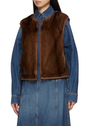 Detail View - Click To Enlarge - CHEVITE - Mink Fur Vest