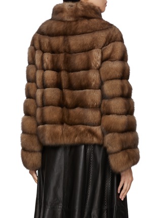 Back View - Click To Enlarge - CHEVITE - Stand Collar Sable Fur Jacket