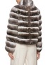 Back View - Click To Enlarge - CHEVITE - Stand Collar Chinchilla Fur Jacket