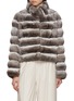 Main View - Click To Enlarge - CHEVITE - Stand Collar Chinchilla Fur Jacket