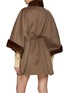 Back View - Click To Enlarge - CHEVITE - Mink Fur Trim Cashmere Cape
