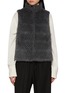 Main View - Click To Enlarge - CHEVITE - Reversible High Neck Mink Rex Fur Cashere Vest