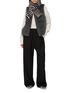 Figure View - Click To Enlarge - CHEVITE - Reversible High Neck Mink Rex Fur Cashere Vest