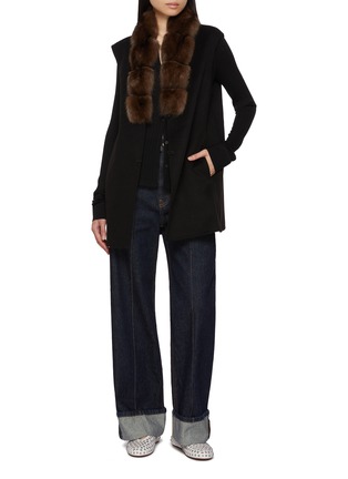 Figure View - Click To Enlarge - CHEVITE - Sable Fur Cashmere Vest
