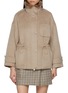 Main View - Click To Enlarge - CHEVITE - High Neck Sable Fur Cashmere Jacket