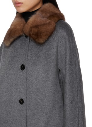  - CHEVITE - Sable Fur Collar Cashmere Coat