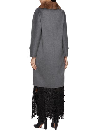 Back View - Click To Enlarge - CHEVITE - Sable Fur Collar Cashmere Coat