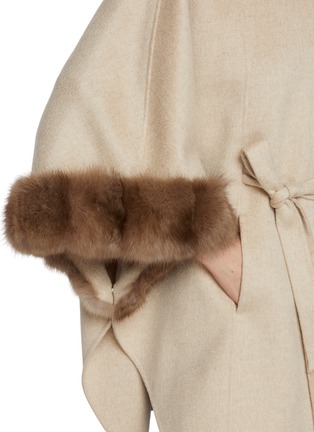  - CHEVITE - Sable Fur Trim Cashmere Cape
