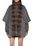 Main View - Click To Enlarge - CHEVITE - Mink Fur Trim Cashmere Cape