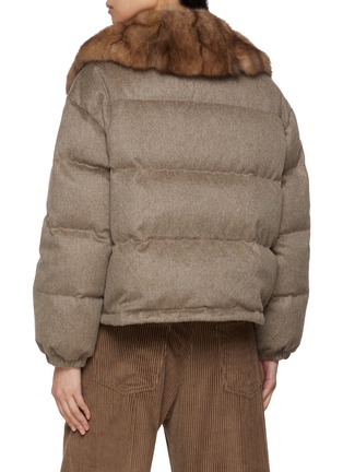 Back View - Click To Enlarge - CHEVITE - Cashmere Sable Fur Puffer Jacket