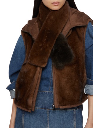Figure View - Click To Enlarge - CHEVITE - Mink Sable Fur Muffler Scarf