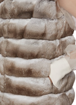  - CHEVITE - Round Neck Chinchilla Fur Vest