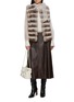 Figure View - Click To Enlarge - CHEVITE - Round Neck Chinchilla Fur Vest