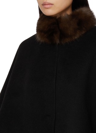  - CHEVITE - Sable Fur Trim Cashmere Cape