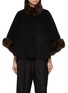 Main View - Click To Enlarge - CHEVITE - Sable Fur Trim Cashmere Cape
