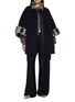 Figure View - Click To Enlarge - CHEVITE - Chinchilla Fur Trim Cashmere Cape