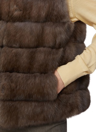  - CHEVITE - Round Neck Sable Fur Vest