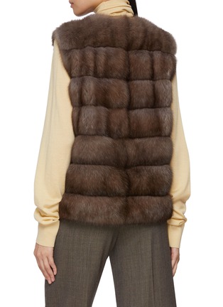 Back View - Click To Enlarge - CHEVITE - Round Neck Sable Fur Vest