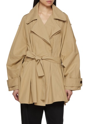 Main View - Click To Enlarge - GIA STUDIOS - Dune Mid Length Belted Cotton Trench Coat