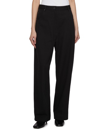Main View - Click To Enlarge - GIA STUDIOS - Ravin Linen Cotton Denim Pants