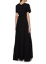 Back View - Click To Enlarge - GIA STUDIOS - Windsor Asymmetric Hem Cotton Wool Dress