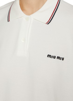 - MIU MIU - Oversized Washed Effect Cotton Polo Shirt