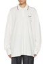 Main View - Click To Enlarge - MIU MIU - Oversized Washed Effect Cotton Polo Shirt