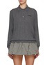 Main View - Click To Enlarge - MIU MIU - Ribbed Cashmere Knit Polo Shirt