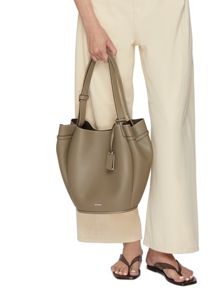 Front View - Click To Enlarge - JOY GRYSON - Large Vase Leather Tote Bag