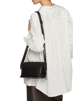 Front View - Click To Enlarge - JOY GRYSON - Crescent Leather Shoulder Bag