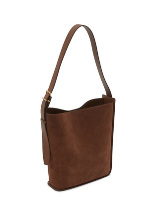 Detail View - Click To Enlarge - JOY GRYSON - Crescent Suede Bucket Bag
