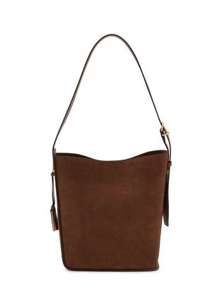 Main View - Click To Enlarge - JOY GRYSON - Crescent Suede Bucket Bag