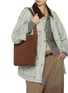 Figure View - Click To Enlarge - JOY GRYSON - Crescent Suede Bucket Bag