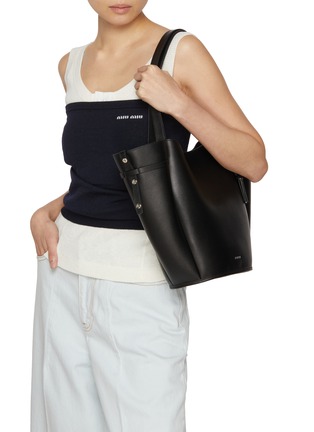 Figure View - Click To Enlarge - JOY GRYSON - Large Vase Leather Shopper Bag